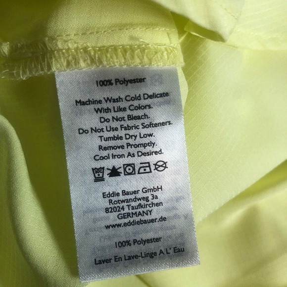 Eddie Bauer Top Womens XL Yellow Performance Outdoor Moisture Wicking Breathable - Picture 8 of 10